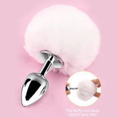 Do it Love - Ponpon Anal Plug - 28mm - 7cm - Beyaz