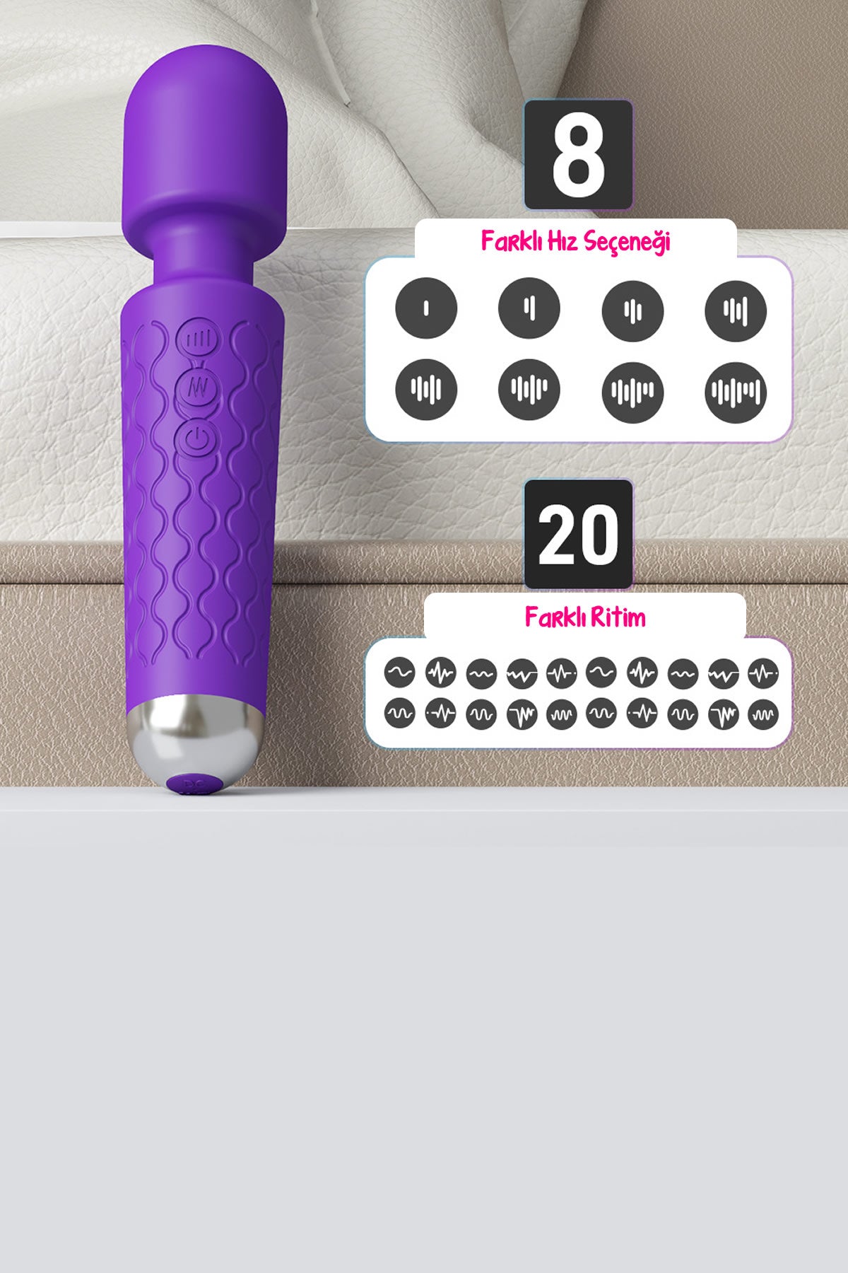 Do it Love - 20 Titreşim 10 Mod Vibratör Masaj - Klitoris Simülatörlü - Şarjlı – Mor
