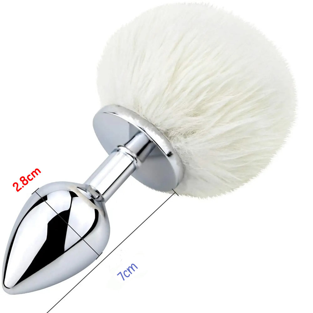 Do it Love - Ponpon Anal Plug - 28mm - 7cm - Beyaz