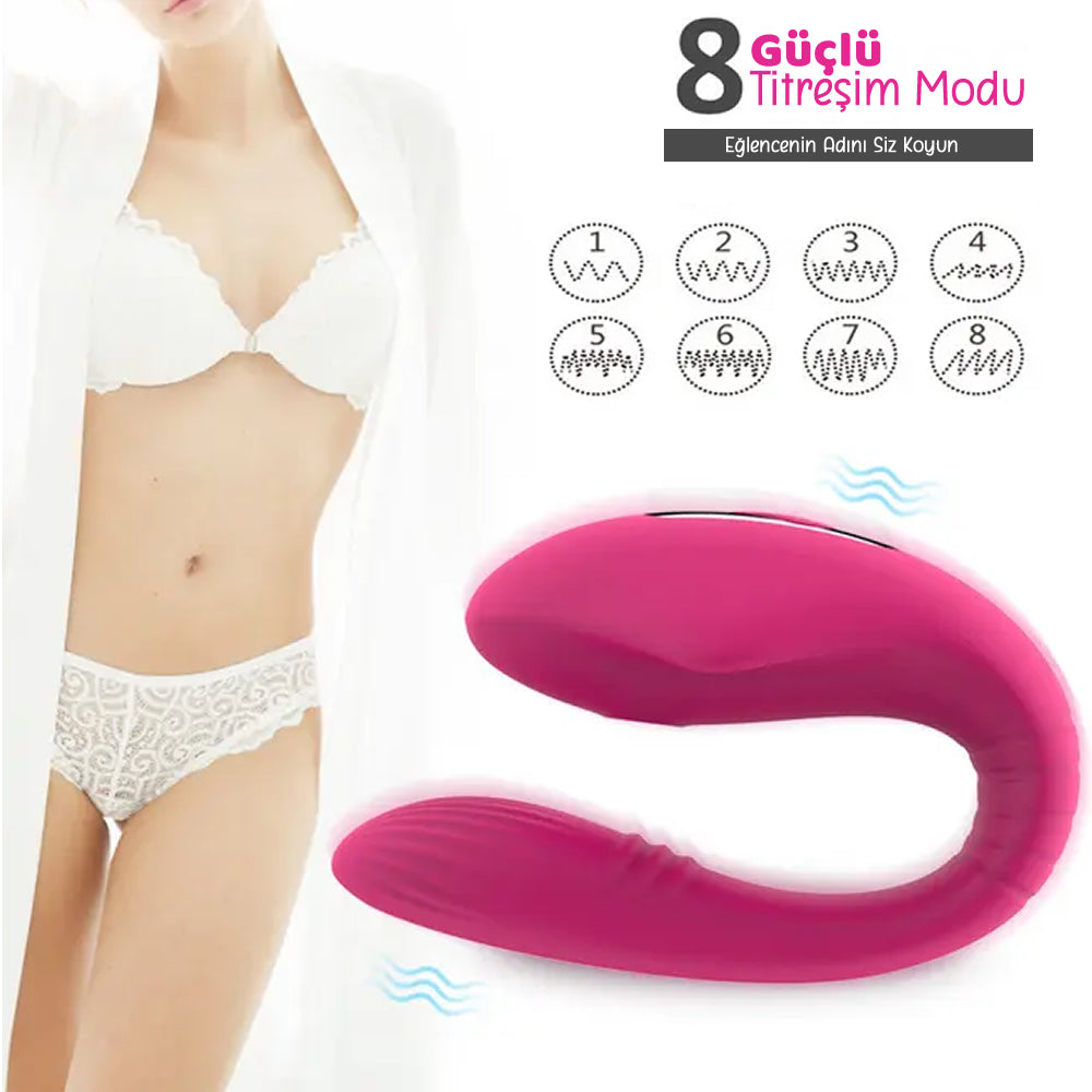 Do it Love - Ergonomik Çift Haz -  Anal ve Vajinal Vibratör - Klitoris Uyarıcılı - Kumandalı