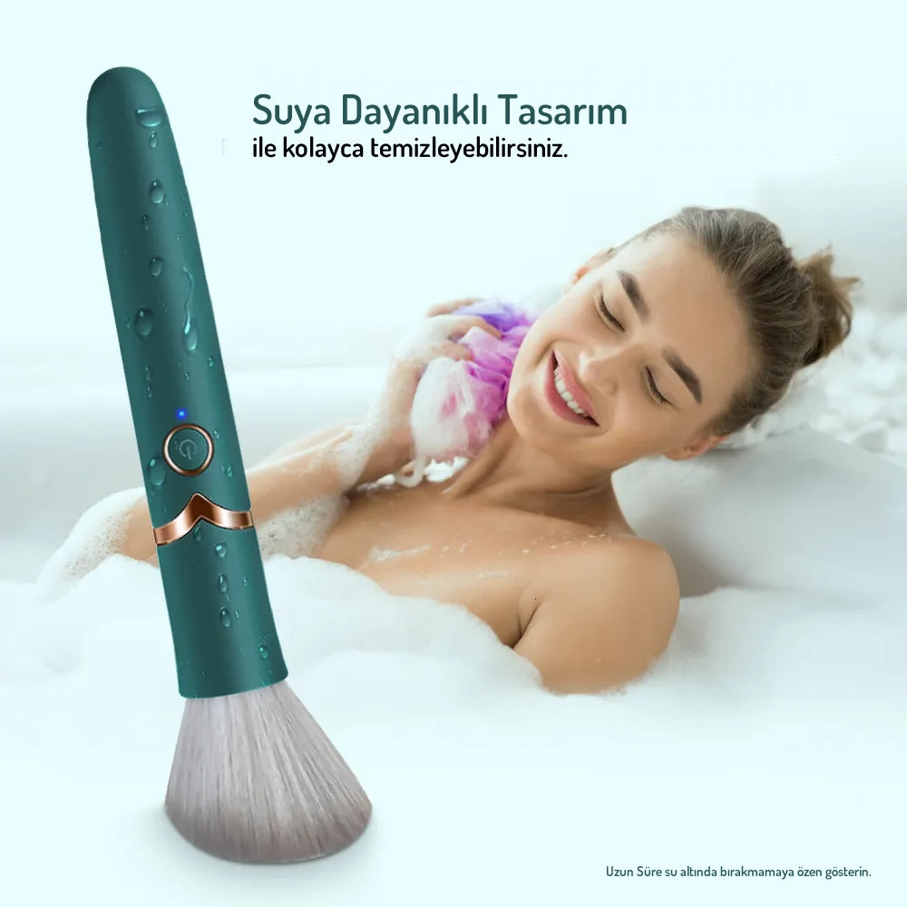 Do it Love - Gizli Arkadaş - Makyaj Fırçası Vibratör - Makyaj Tazelerken Zevk Alın - Yeşil