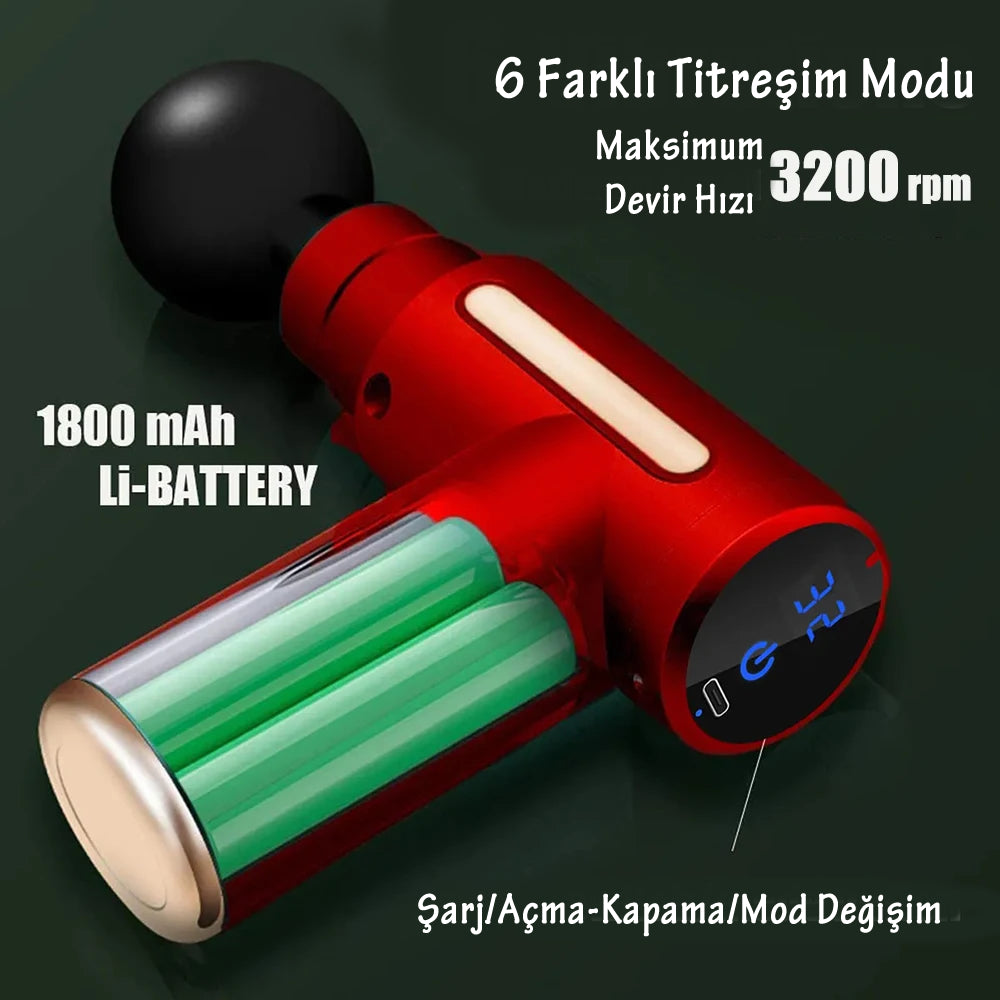 Do it Love - Strong Vibratör Masaj - 5 Farklı Dildo Başlık + 4 Farklı Masaj Başlığı - 6 Titreşim  - Hız Ayarlı - Bataryalı