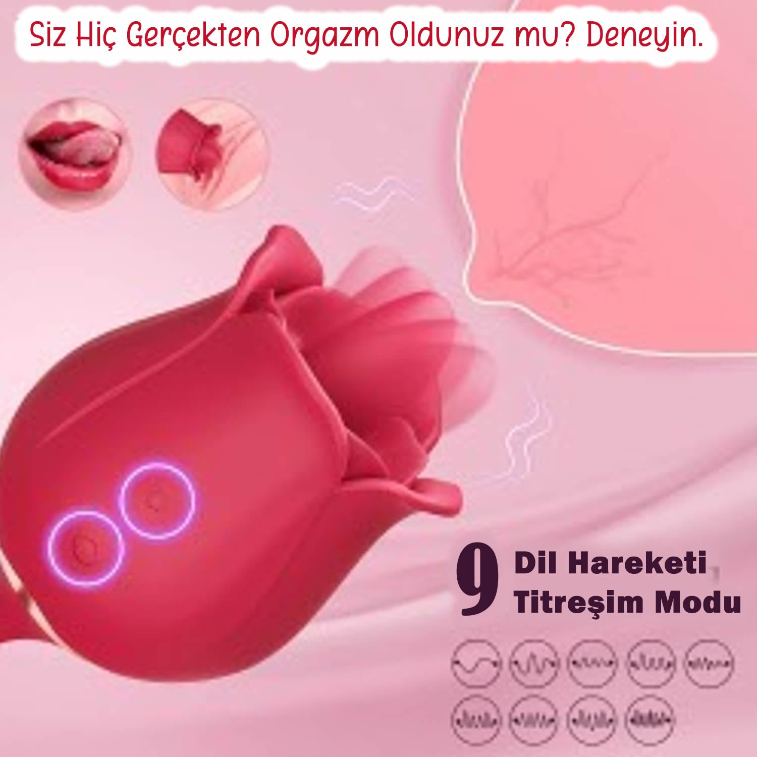 Do it Love - Sonsuz Zevk Gül Vibratör – İleri Geri Hareket, Titreşim ve Yalama