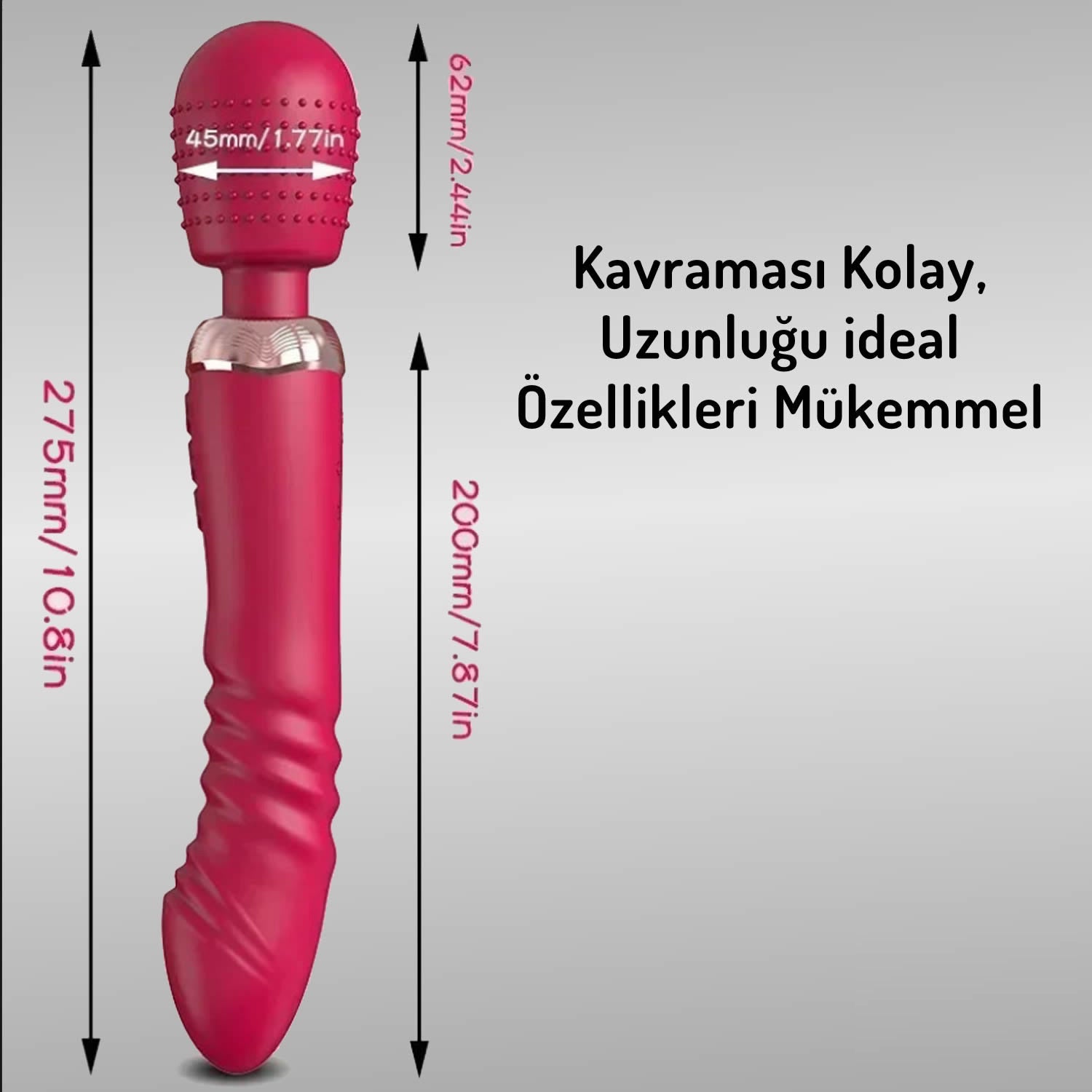 Do It Love - Üç Motorlu Topuzlu Teleskopik Güçlü Vibratör