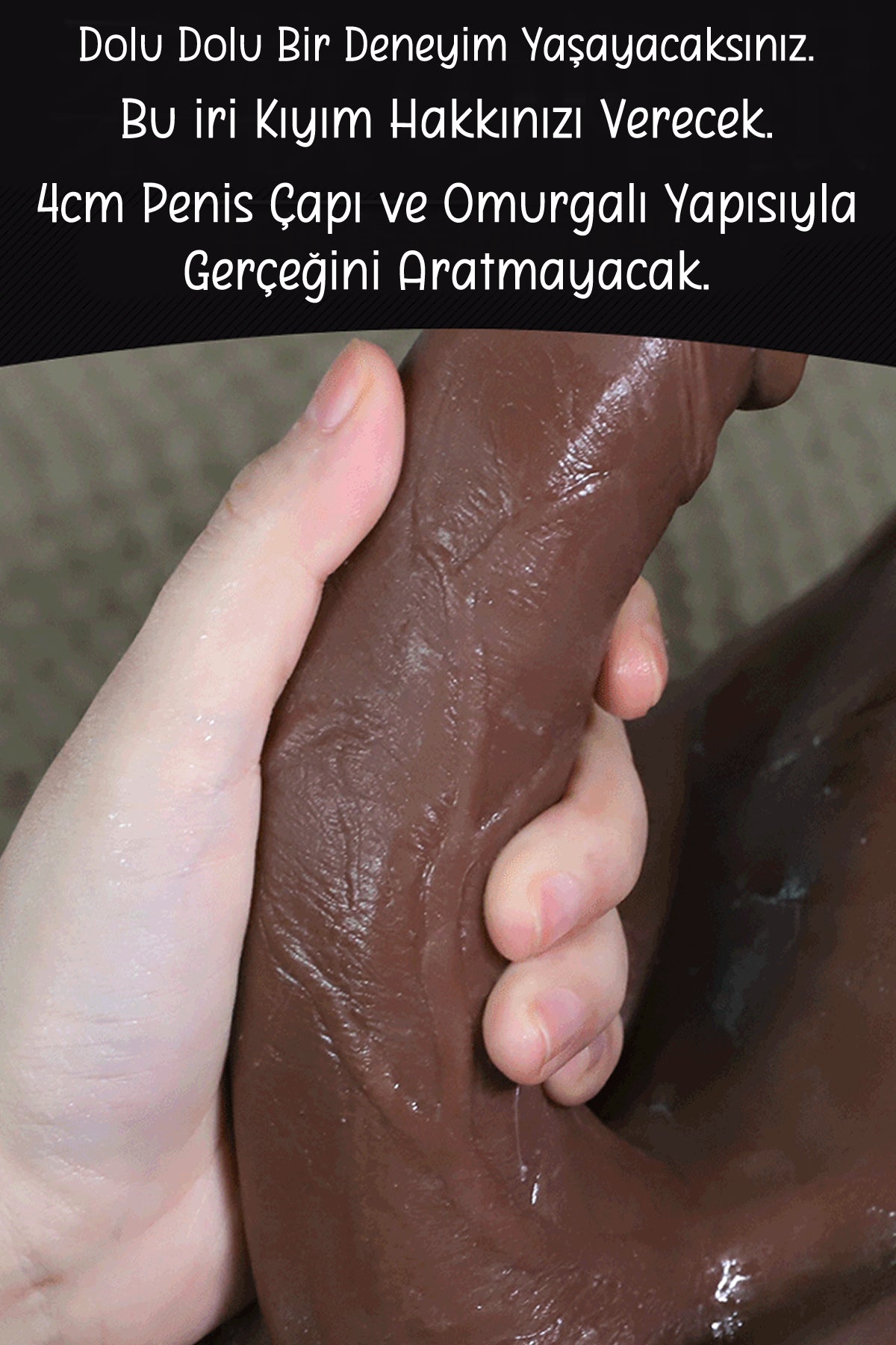 Do it Love - Müthiş Zevk - Kucak Fantezisi - Gerçekçi Beden - Omurgalı 19cm Penis - 4cm Kalınlık - 9Kg