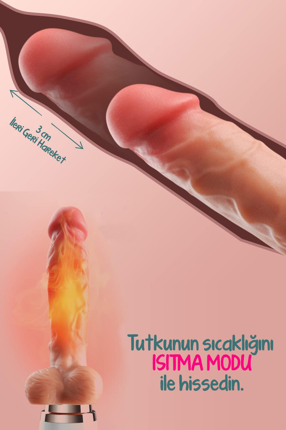 Do it Love - Otomatik Vantuzlu Eller Serbest Dildo - İleri Geri Hareketli ve Titreşimli