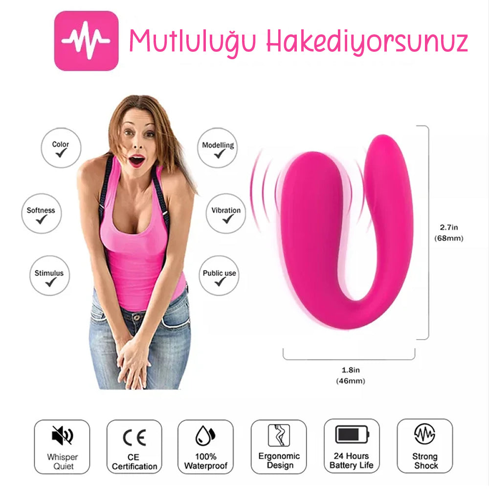 Do it Love - Ergonomik Çift Haz -  Anal ve Vajinal Vibratör - Klitoris Uyarıcılı - Kumandalı