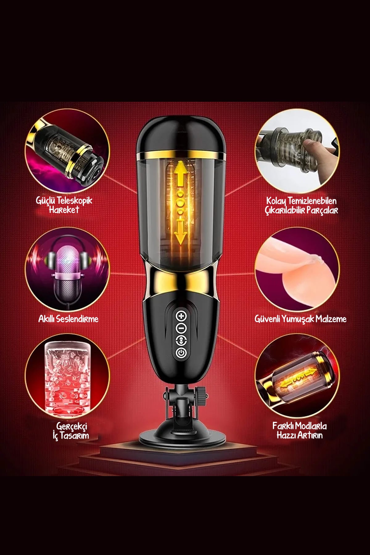 Do it Love - Otomatik Vantuzlu Mastürbatör - Eller Serbest - USB Şarjlı - Realistik Vajina - Siyah