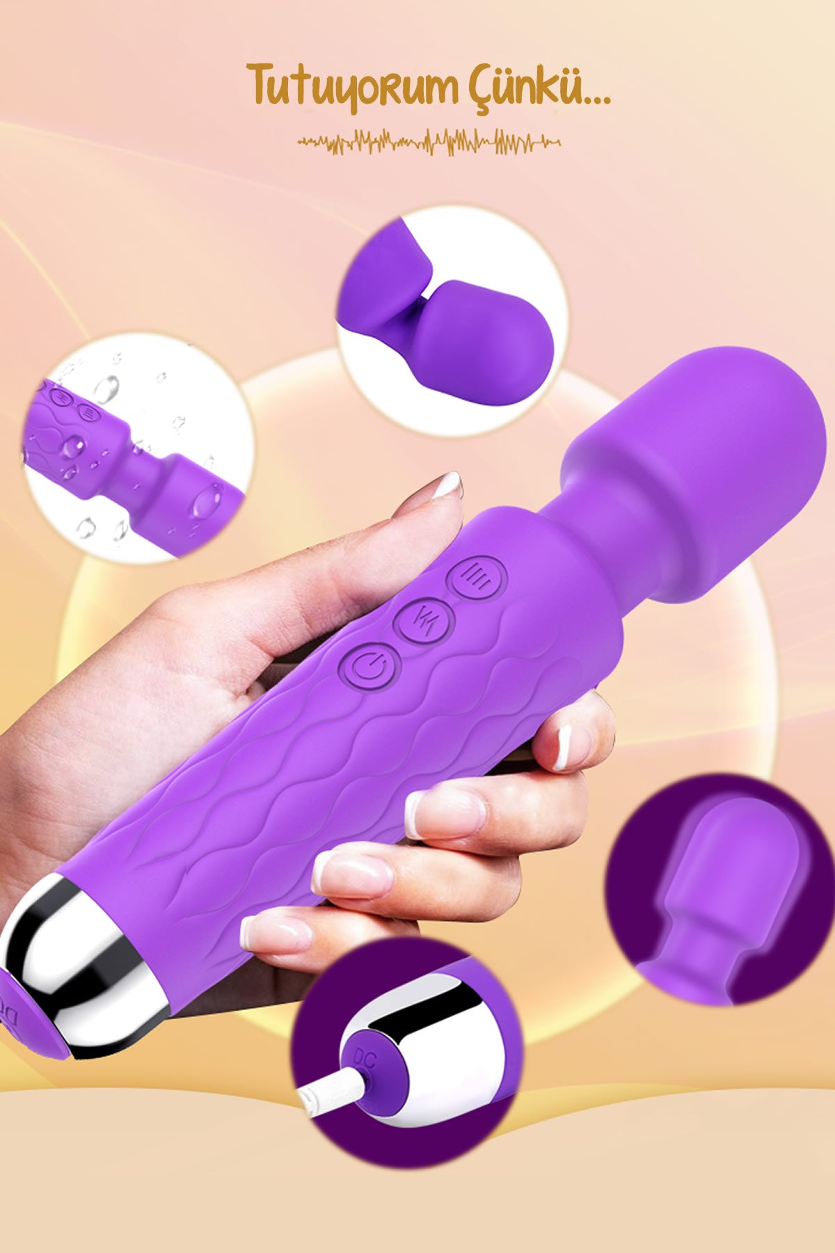 Do it Love - 20 Titreşim 10 Mod Vibratör Masaj - Klitoris Simülatörlü - Şarjlı – Mor