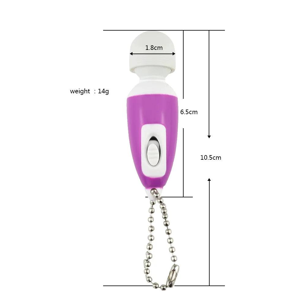 Do it Love - Mini Vibratör - Anahtarlık Vibratör - Mini Masaj Aleti - 6cm - Mor