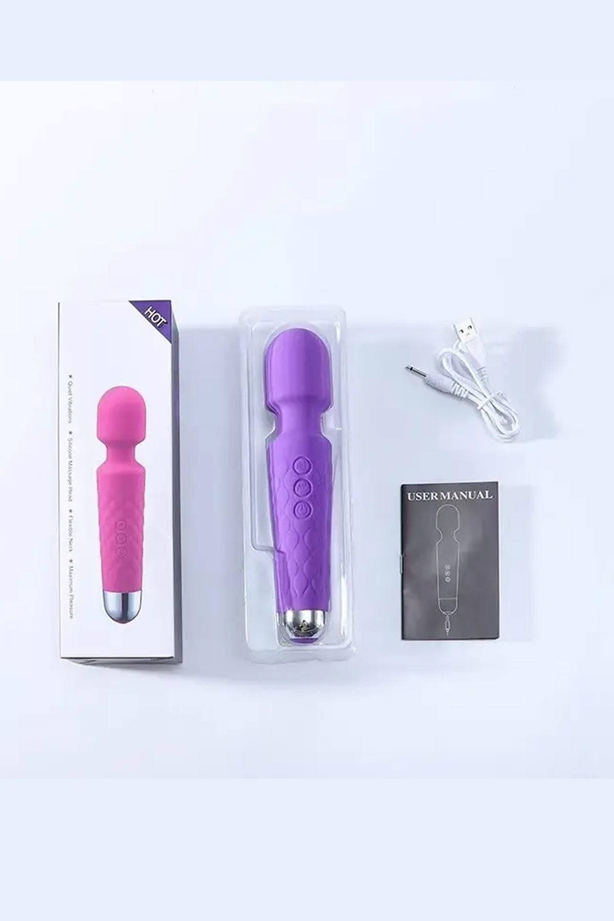 Do it Love - 20 Titreşim 10 Mod Vibratör Masaj - Klitoris Simülatörlü - Şarjlı – Mor