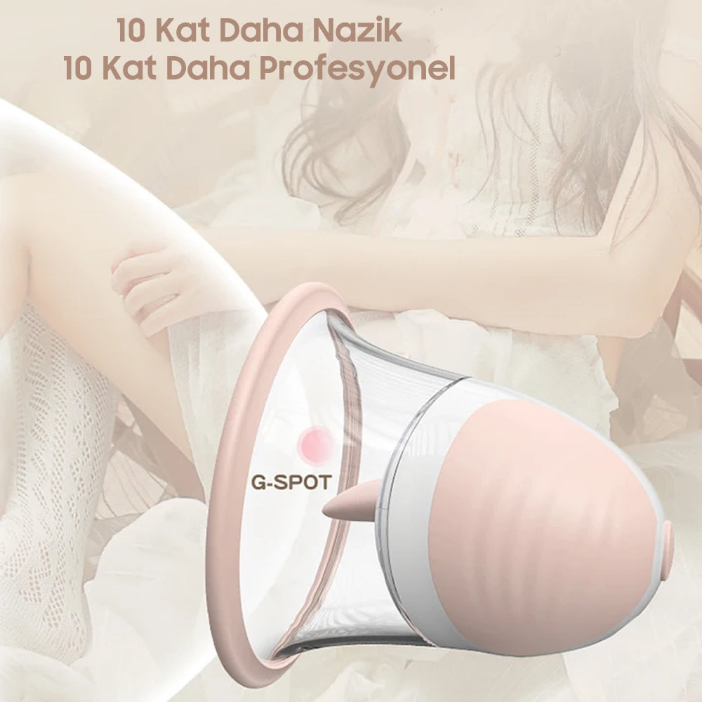 Do it Love - Göğüs Ucu Vibratörü, Gıdıklama, Yalama,  Orgazm ve Zevk Artırıcı, G Noktası Simülatörü, 10 Rotasyon