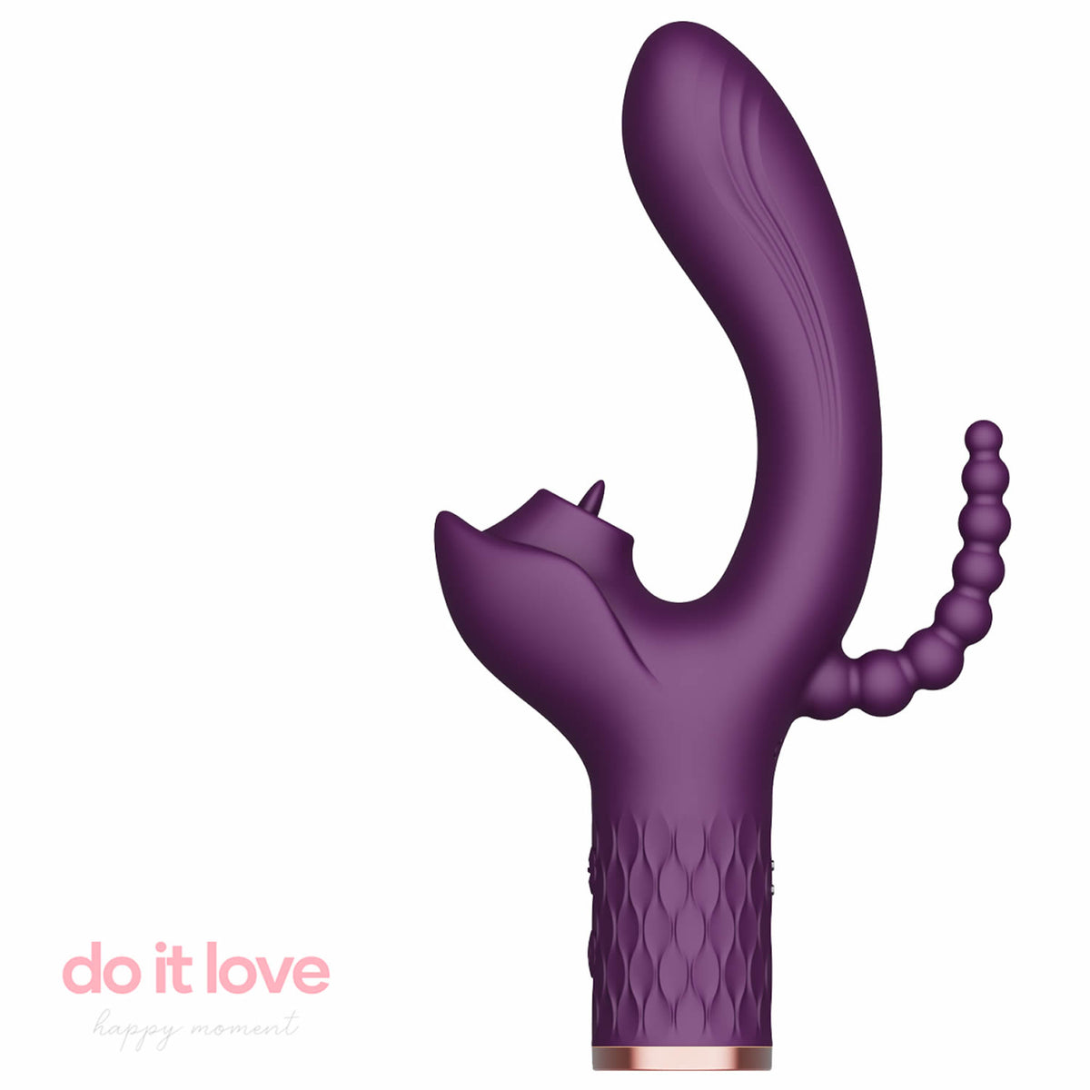 Do it love - 3'ü 1 Arada Doyumsuz Premium Vibratör – Titreşim ve Darbe - Mor