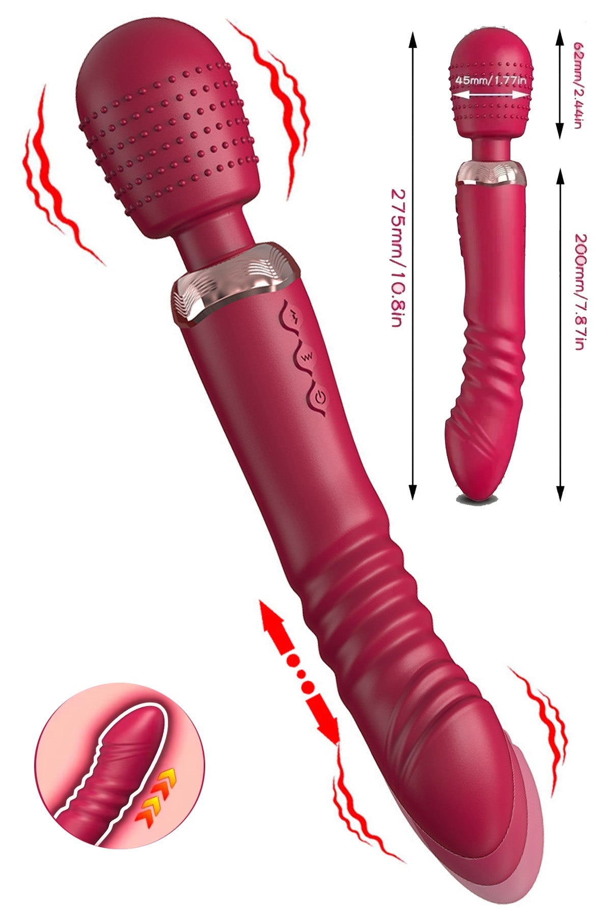 Do It Love - Üç Motorlu Topuzlu Teleskopik Güçlü Vibratör