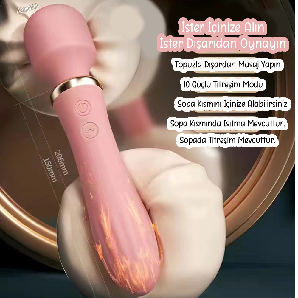 Do it Love - Dual Fonksiyon - Tutma Yeri ve Topuz Dildo ve Vibratör - Isıtma ve Güçlü Titreşim