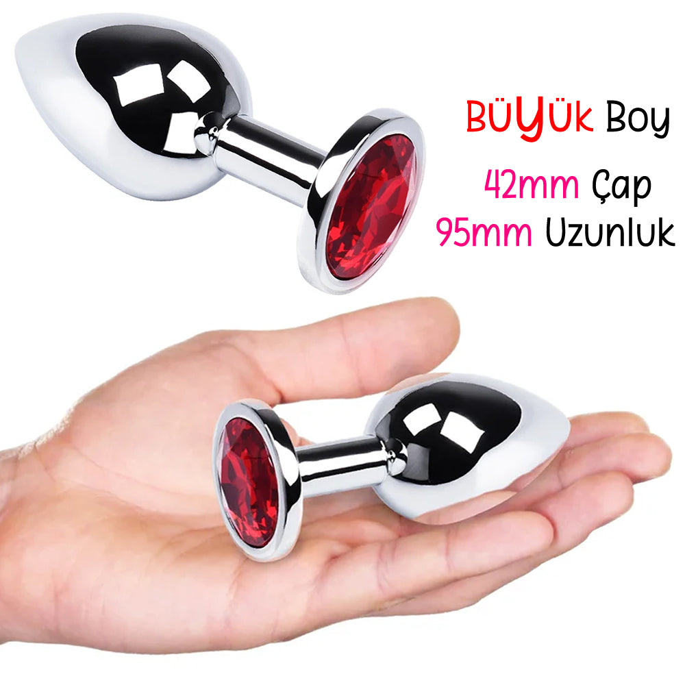 Do it Love - Çelik Anal Plug Tıkaç - 9,5cm Uzunluk - 42mm Çap - Büyük Boy