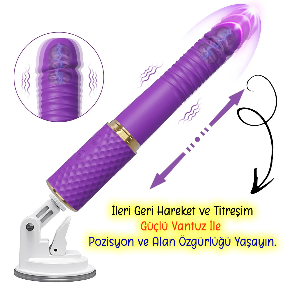 Do it Love - Klitoris Simülatörlü - Hareketli Titreşimli Vibratör - Funny Bady - 10 Titreşim - 10 Teleskopik Hareket Modu