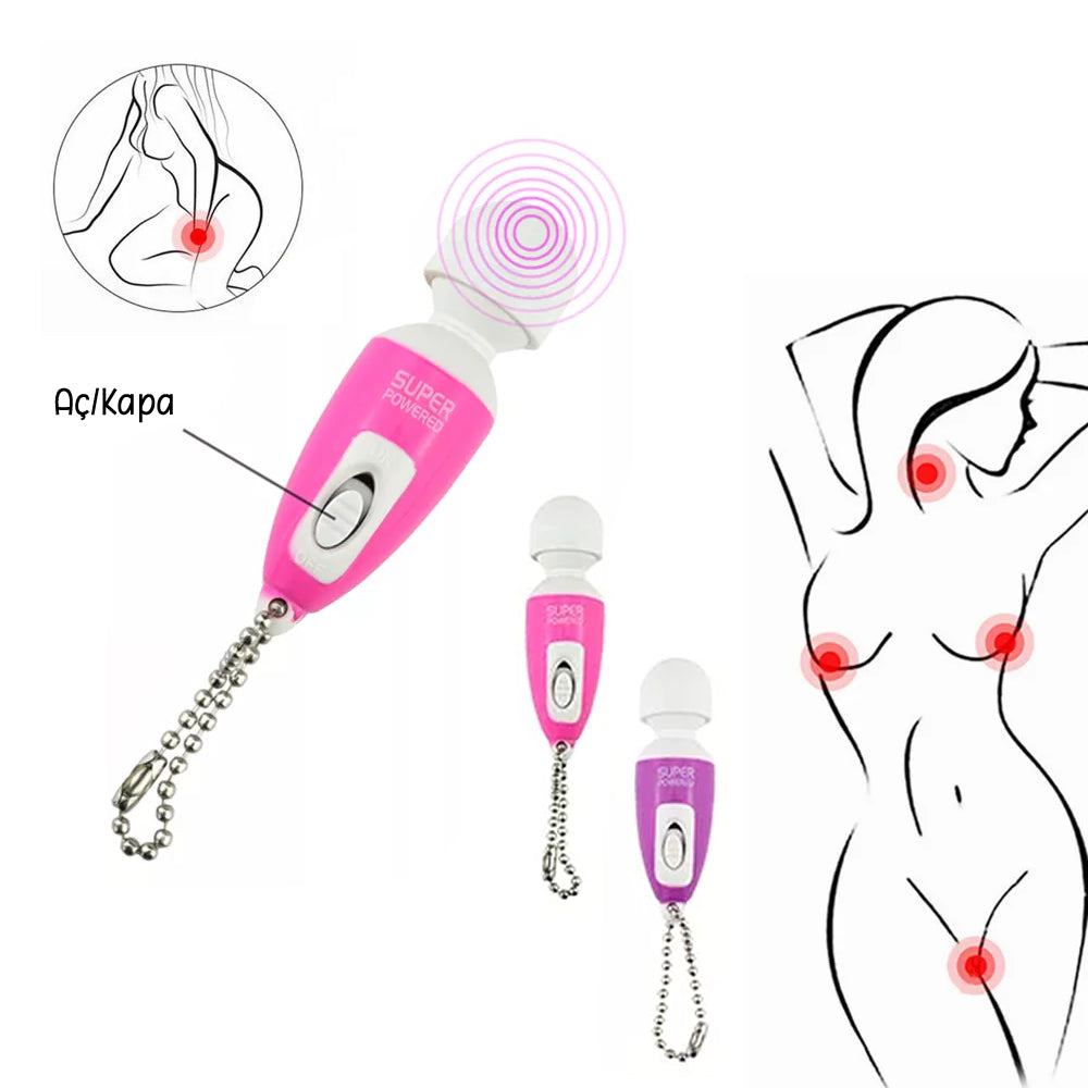 Do it Love - Mini Vibratör - Anahtarlık Vibratör - Mini Masaj Aleti - 6cm - Mor