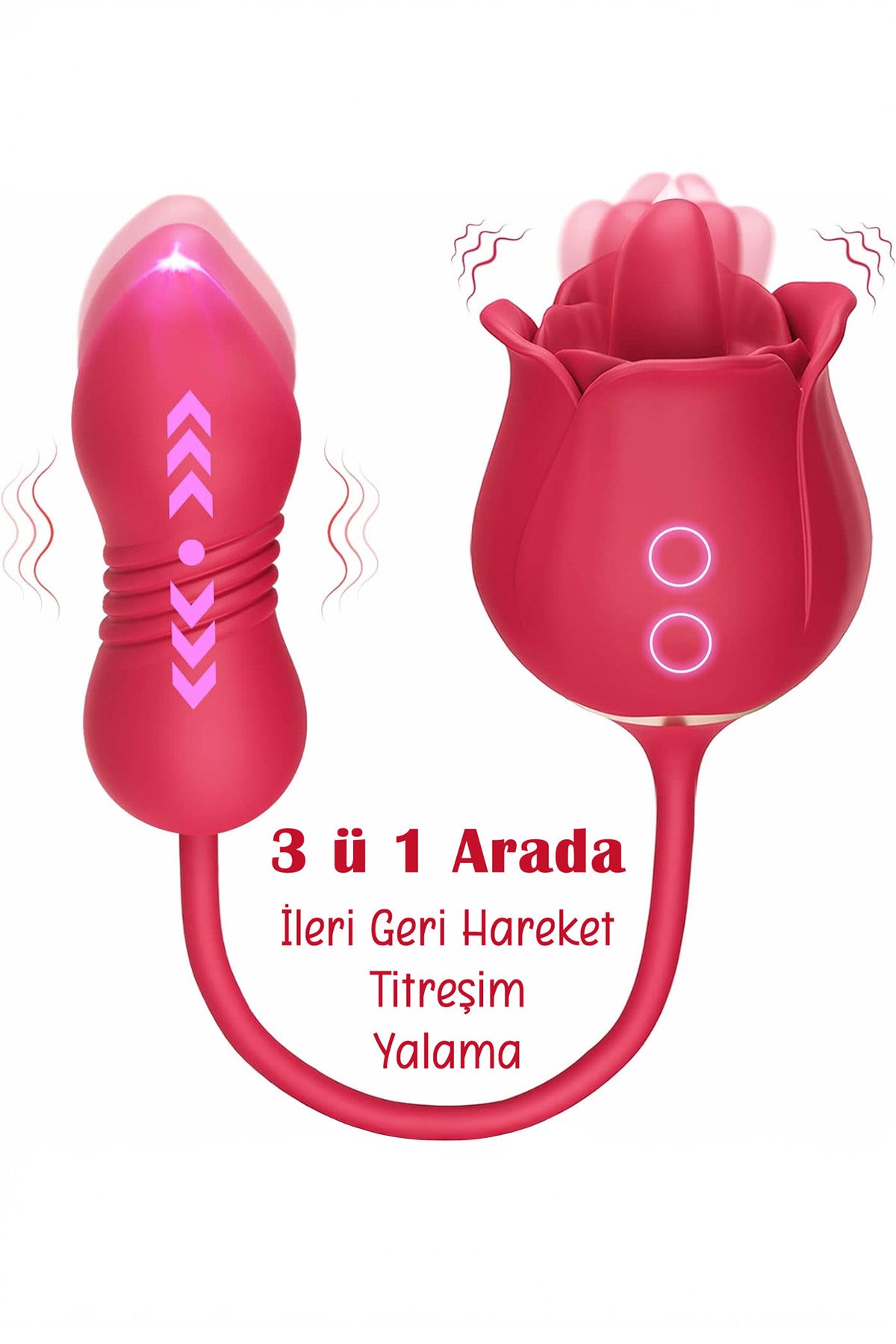 Do it Love - Sonsuz Zevk Gül Vibratör – İleri Geri Hareket, Titreşim ve Yalama